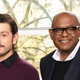 Andor star Diego Luna and Forest Whitaker at a photo call for Rogue One: A Star Wars Story
